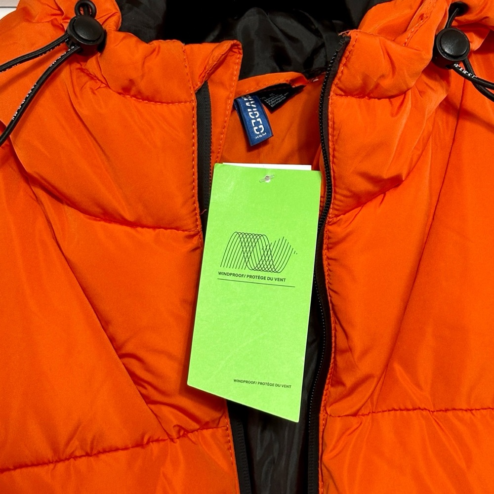Orange H&M Puffer Jacket - Picture 2 of 3